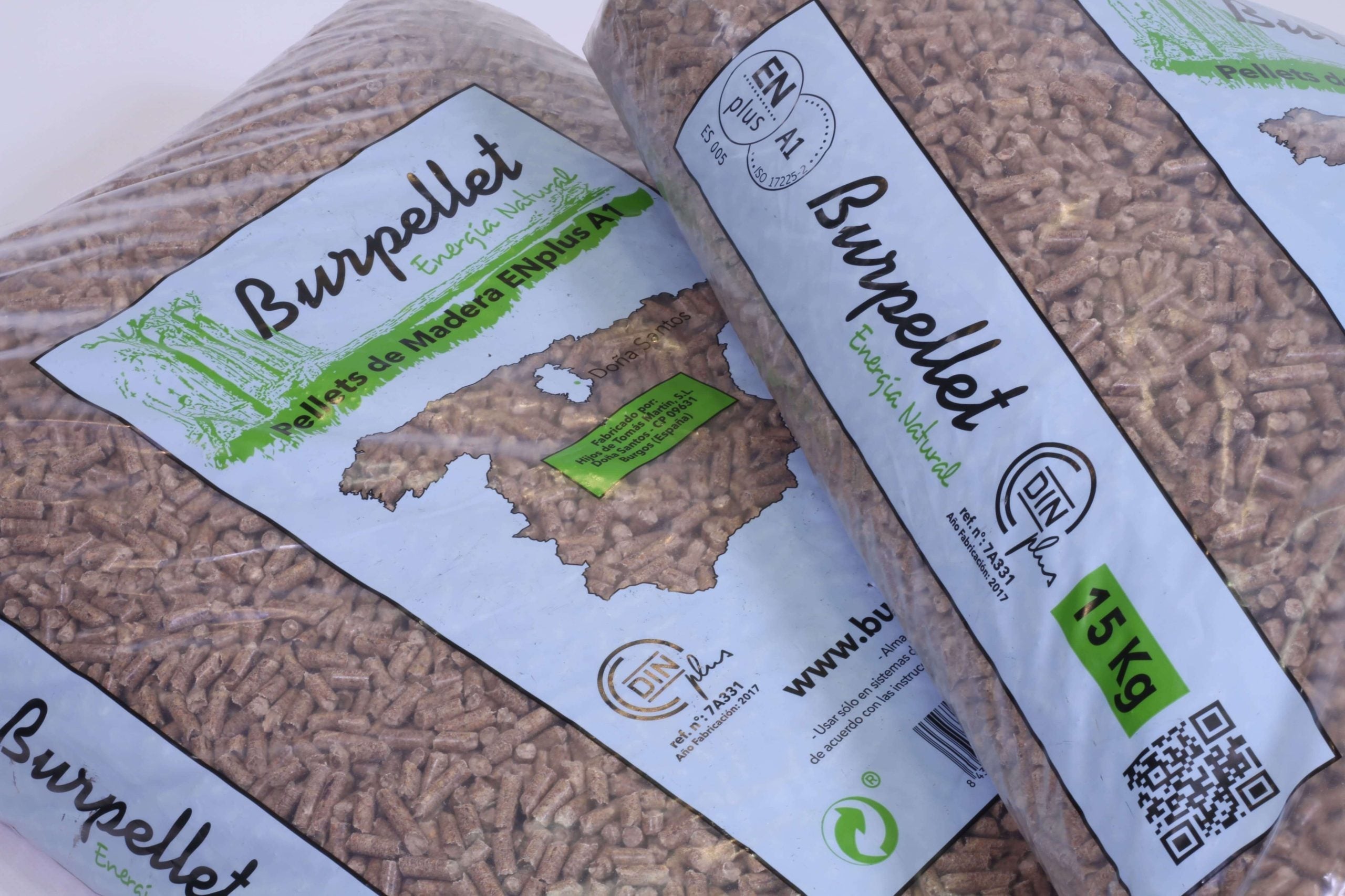 10 Palets de 720 Sacos de 15kg de Pellets BURPELLET